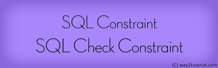 SQL Check Constraint
