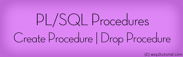 PL/SQL Procedures